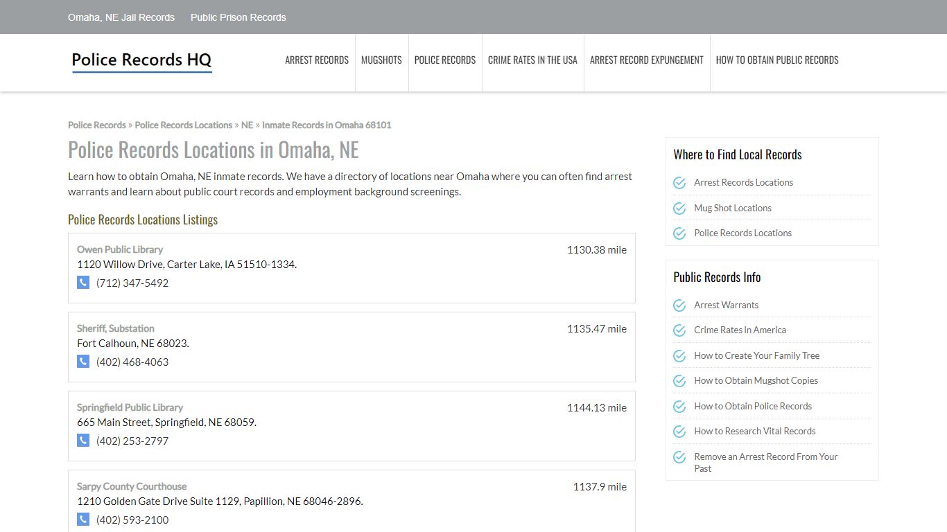Omaha, NE Jail Records - Public Prison Records